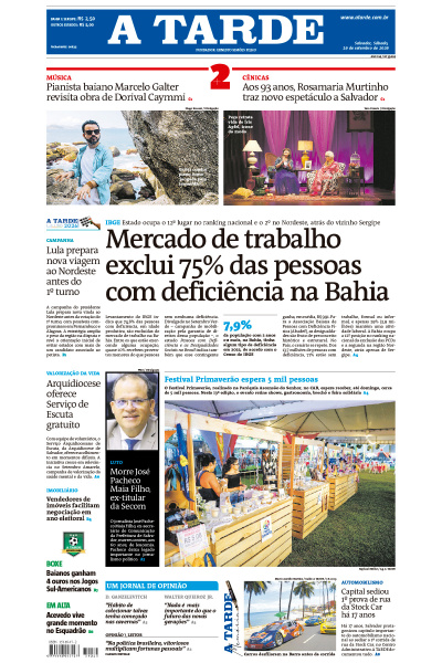 A TARDE - Edição de 19 de Setembro de 2026