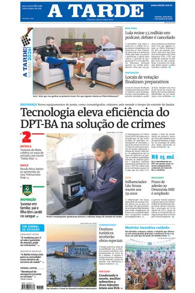 A TARDE - Edição de 02 de Outubro de 2026