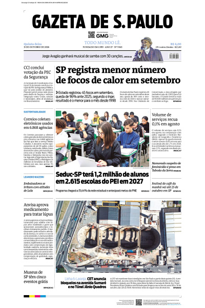 Gazeta de S. Paulo – Edição de 15 de outubro de 2026