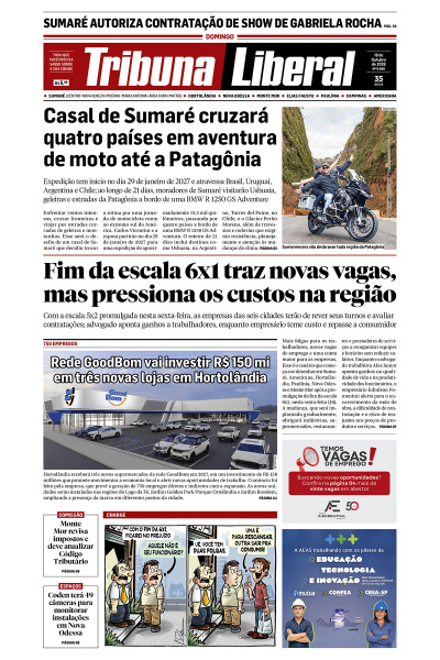 Tribuna Liberal - Edição de 18 de Outubro de 2026