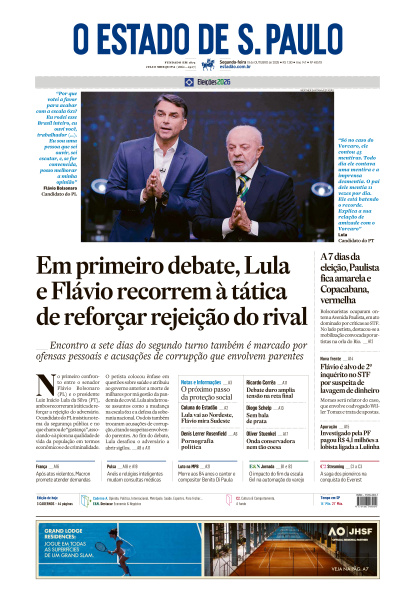 Estadão - Edição de 19 de Outubro de 2026