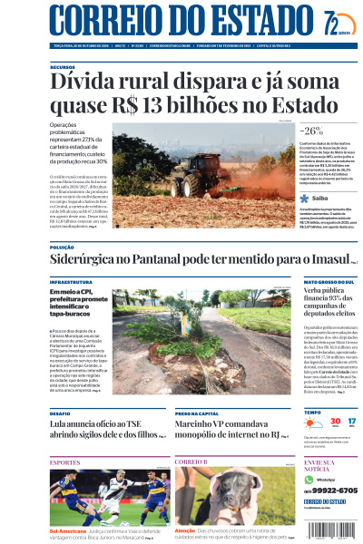 Correio do Estado - Edição de 20 de Outubro de 2026